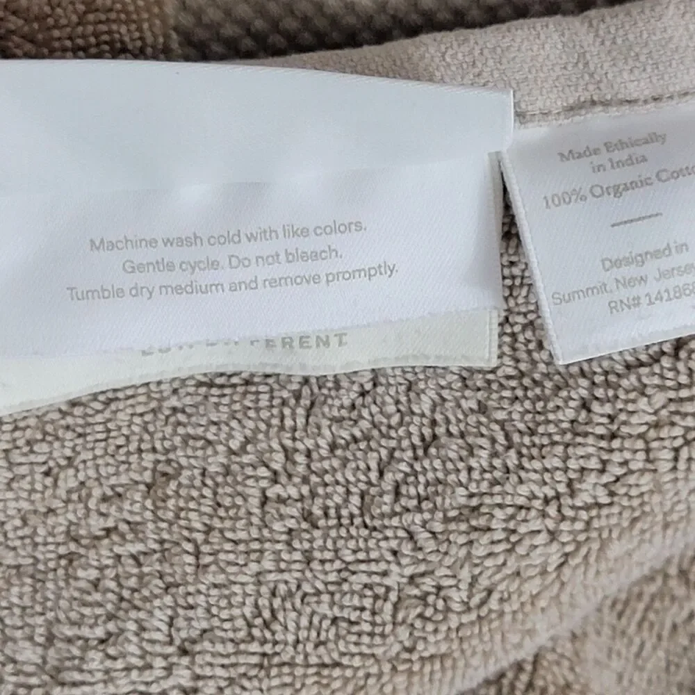 Boll & Branch Bath Towel Beige 100% Organic Cotton Spa Luxury 30